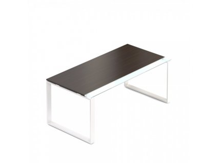 Stůl Creator 180 x 90 cm, bílá podnož, 2 nohy / Wenge
