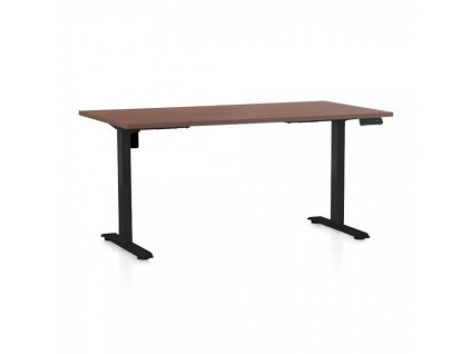 Výškově nastavitelný stůl OfficeTech B 160 x 80 cm, černá podnož