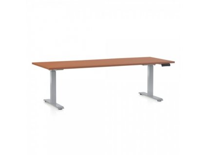 Výškově nastavitelný stůl OfficeTech C 200 x 80 cm, šedá podnož