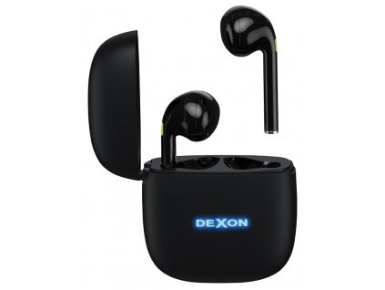 DEXON Bluetooth sluchátka s mikrofonem a dobíjecím boxem HE 400TWS