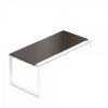 Stůl Creator 180 x 90 cm, bílá podnož, 1 noha / Wenge