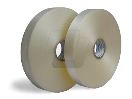 Fóliová páska transparent - Ultrazvukový svár (Vázací páska FTN13575750 75 mm 750 m 135 μm 76 mm 4 ks 30 ks US)