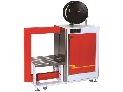 Boční páskovač TP 601Y (Páskovací stroj TP 601YA automatická varianta stroje s rámem o rozměru š.600x v.850 mm, pro šíři pásky 12 mm)