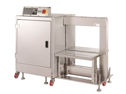 Boční páskovač TP 702YM/YAM - nerezový a omyvatelný (Páskovací stroj TP 702YM - Automatický model stroje (obsluha))