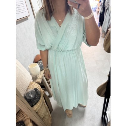 Šaty BOHO mint