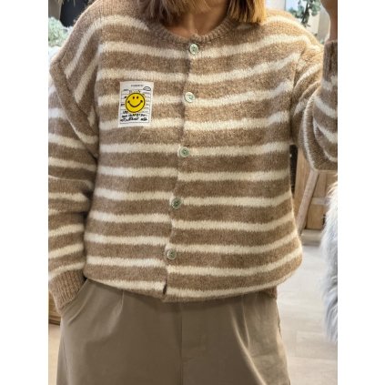 Pruhovaný svetr SMILE Beige