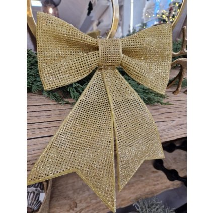 Zlatá mašle s třpytkami BIG