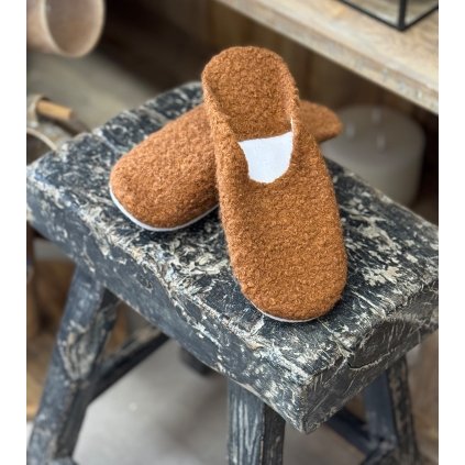 Vlněné SLIP-ON shoes / coffee 38
