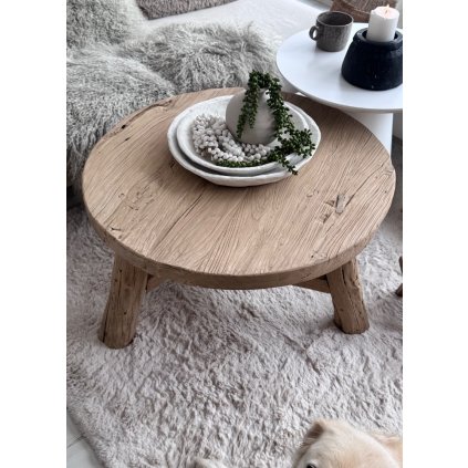 Konferenční jilmový stolek 80 cm