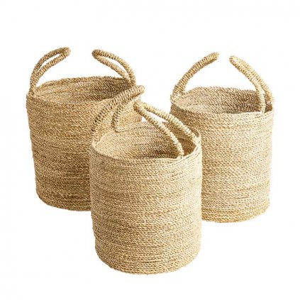 BA0013.00 Natural Seagrass Basket set 3