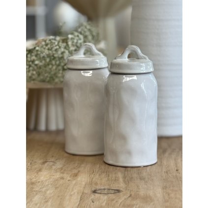 Dóza ceramic bílá