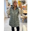 Dlouhá vesta na zip / KHAKI / XL