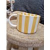 Proužkovaný hrnek s podšálkem YELLOW