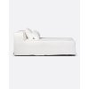 strozzi chaise longue with linen cover 100 x 190 x 65 cm in white colour