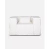 strozzi 1 seater sofa with linen cover 120 x 95 x 65 cm in white colour