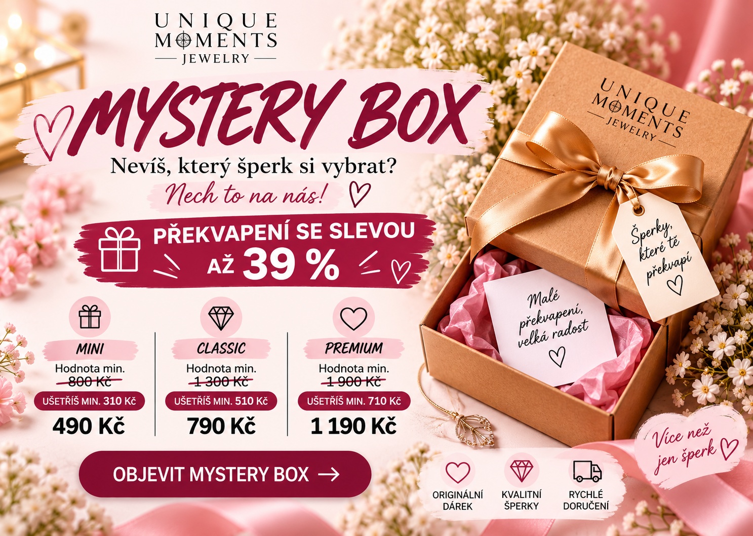Mystery Box se šperky Unique Moments