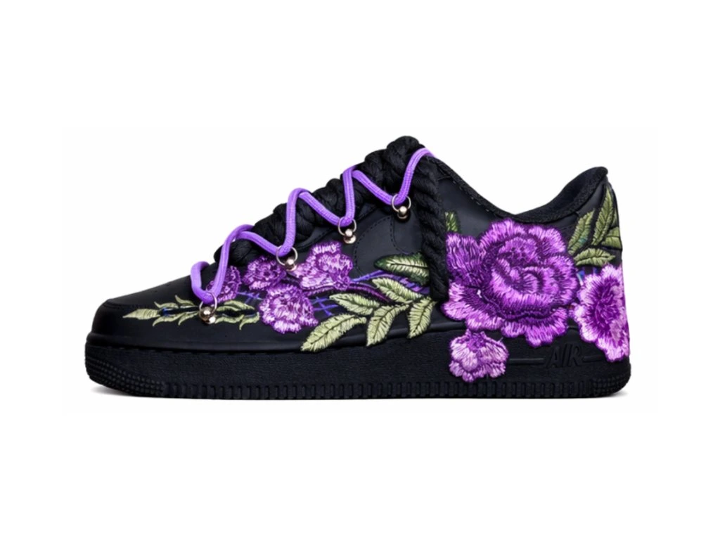 Nike Air Force 1 Black - Purple Rose 2.0
