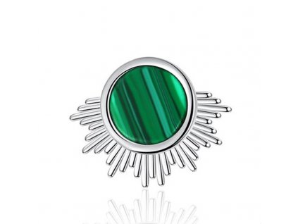 kp nail jewellery ldquo malachite gemstone selection rdquo 925 silver r 11 mm x 8 mm green 001 1