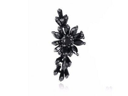 kp nail jewellery ldquo triple aaa zircon selection rdquo black plating r 11 mm x 22 mm black 1