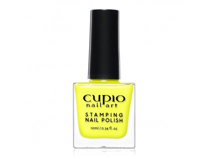 stamping nail polish neon yellow