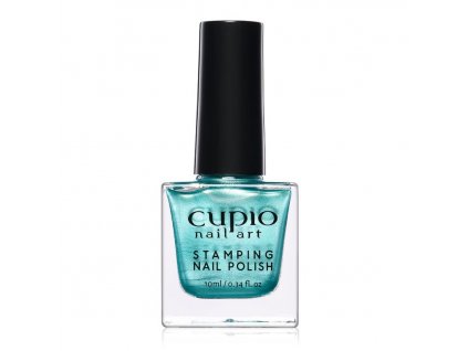 stamping nail polish metallic turquoise
