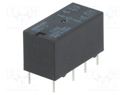 Relé elektromagnetické 12V DC, 0.5A, G5V-2-12VDC, OMRON , PLU R225