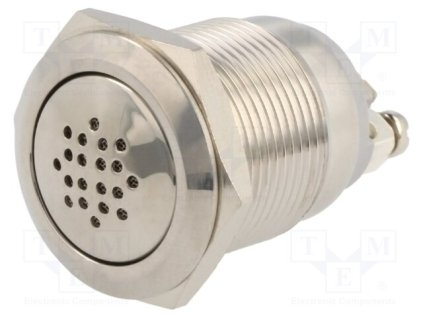 Akustický signalizátor 24V DC, 19mm, GQ19B-M/24V, ONPOW