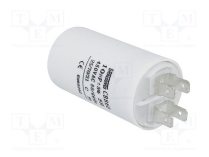 Kondenzátor rozbehový  10uF, 450V, FASTON, CBB60A-10/450, SR PASSIVES