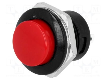 Spínač tlačidlový 250V, 3A, OFF-(ON), vratný, PS507A-BR, PLU SP536