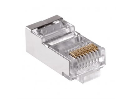 Konektor RJ45 8p-8c, priechodzí pre vodiče CAT.5E, tienený, PLU 32305