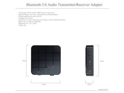 Vysielač a prijímač Bluetooth, AUX, PLU 30678