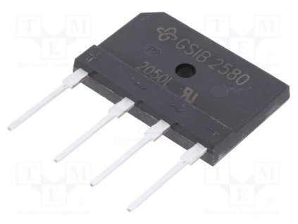 GSIB2580-E3/45, Mostík usmerňovací, 800V, 25A, PLU M28