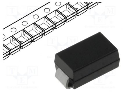 M7, 1000V, 1A, SMD usmerňovacia dióda, PLU D129