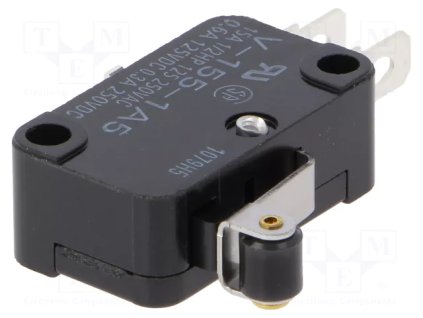 Mikrospínač V-155-1A5, 250V, 15A, PLU MS100