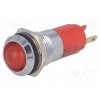 Kontrolka Led, červená SWBU14022, 12-14VDC, 14.2mm
