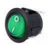 Spínač kolískový R13-112BF-02-BG-2-N, 250V, 10A, ZELENÁ