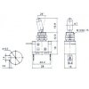 Spínač páčkový  12VDC, 25A, ON-OFF, LED ČERVENÁ