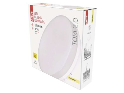 LED prisadené svietidlo TORI, kruhové biele 15W teplá b., IP54