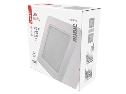 LED svietidlo 2v1 RUBIC, štvorcové, biele, 9W, neutrálna biela