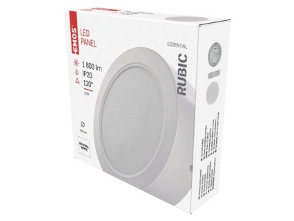 LED svietidlo 2v1 RUBIC, kruhové, biele, 18W, neutrálna biela