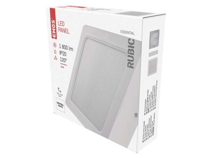 LED svietidlo 2v1 RUBIC, štvorcové, biely, 18W, neutrálna biela