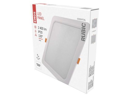 LED vstavané svietidlo RUBIC, štvorcové, biely, 24W, neutrálna biela