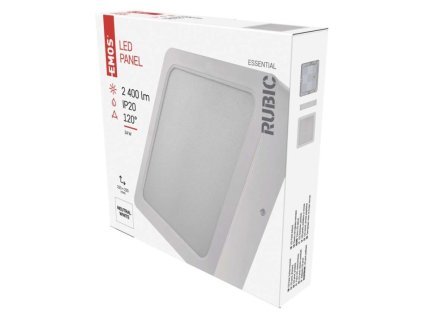 LED svietidlo 2v1 RUBIC, štvorcové, biele, 24W, neutrálna biela