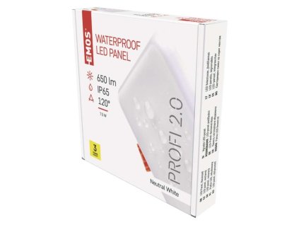 LED panel VIXXO 100×100, štvorcový vstavaný biely,7,5W neutr.b.,IP65