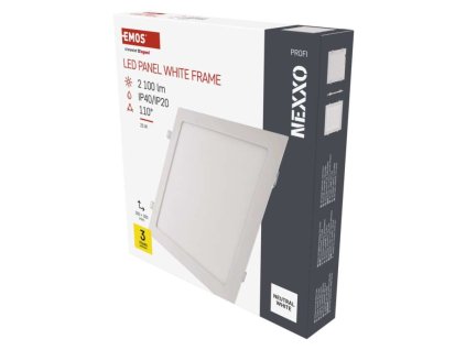 LED vstavané svietidlo NEXXO, štvorec, biely, 24W, neutrálna biela