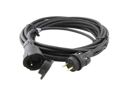 Vonkajší predlžovací kábel 40 m / 1 zásuvka / čierny / guma / 230 V / 1,5 mm2
