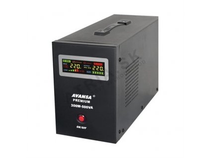 Záložný zdroj  12V,  230V, 500W, UPS, AVANSA, pre kotol, čierny, PLU 32321