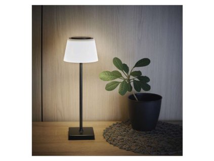 LED stolná lampa KATIE, dobíjacia, čierna