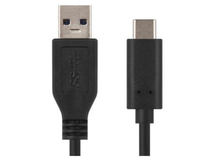 Nabíjací a dátový kábel USB-A 3.0 / USB-C 3.1, Quick Charge, 1 m, čierny