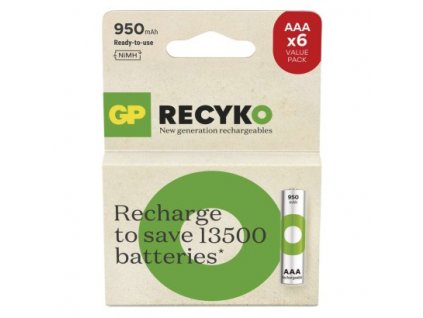 Nabíjacia batéria GP ReCyko 950 (AAA) 6 ks